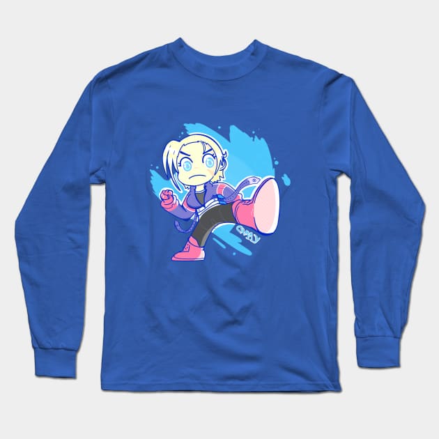 Chibi Fighter: Cammy Long Sleeve T-Shirt by wisdomeel